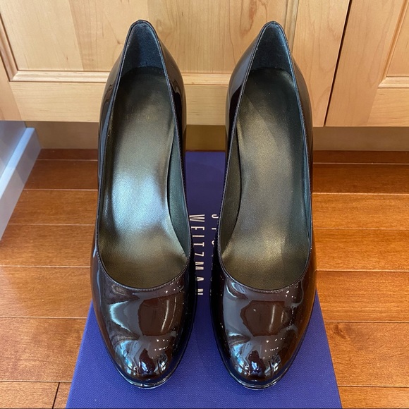 Stuart Weitzman Platswoon Platform Pump in Port - Picture 4 of 11